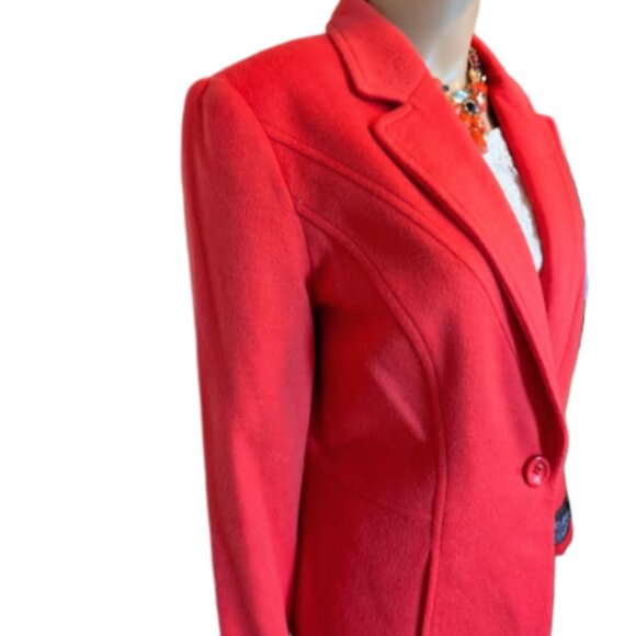 NWT Louben Canada Wool/Cashmere Orange Jacket Size 12 - Picture 5 of 9